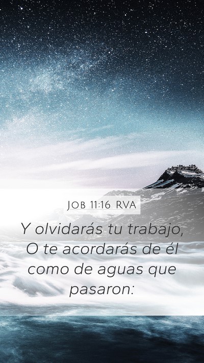 Job 11:16 RVA Mobile Phone Wallpaper - Y olvidarás tu trabajo, O te acordarás de él - Mobile Bible Verse Wallpaper