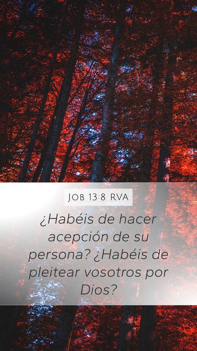Job 13:8 RVA Mobile Phone Wallpaper - ¿Habéis de hacer acepción de su persona? - Mobile Bible Verse Wallpaper
