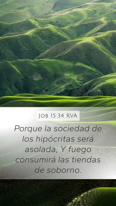 Job 15:34 RVA Bible Verse Image