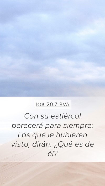 Job 20:7 RVA Bible Verse Image