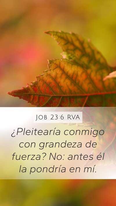 Job 23:6 RVA Bible Verse Image