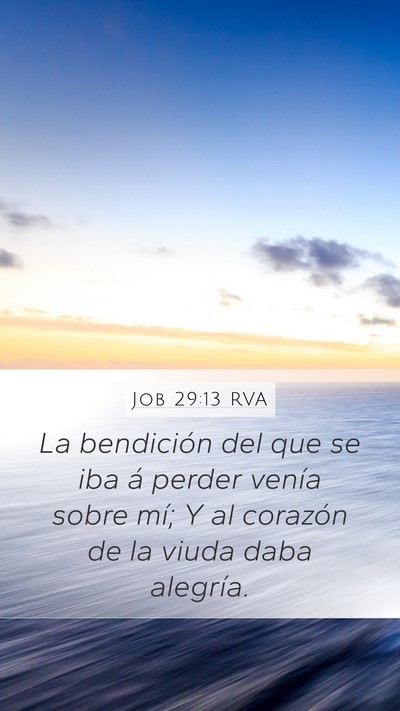 Job 29:13 RVA Bible Verse Image