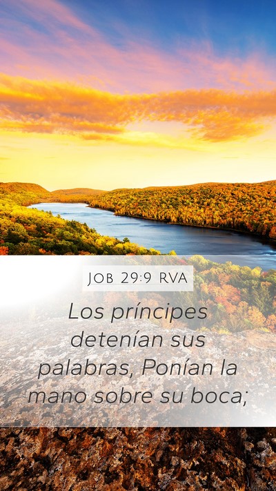 Job 29:9 RVA Bible Verse Image
