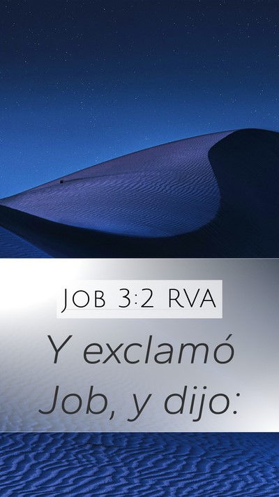 Job 3:2 RVA Mobile Phone Wallpaper - Y exclamó Job, y - Mobile Bible Verse Wallpaper