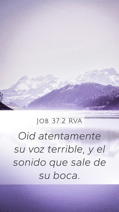 Job 37:2 RVA Bible Verse Image