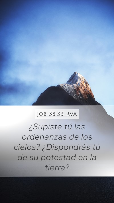 Job 38:33 RVA Mobile Phone Wallpaper - ¿Supiste tú las ordenanzas de los cielos? - Mobile Bible Verse Wallpaper