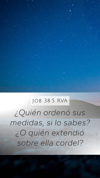 Job 38:5 RVA Bible Verse Image