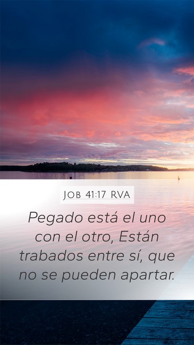 Job 41:17 RVA Mobile Phone Wallpaper - Pegado está el uno con el otro, Están trabados - Mobile Bible Verse Wallpaper