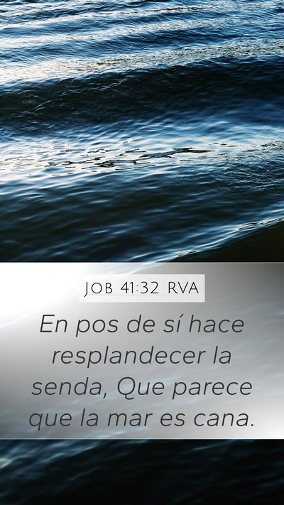 Job 41:32 RVA Mobile Phone Wallpaper - En pos de sí hace resplandecer la senda, Que - Mobile Bible Verse Wallpaper