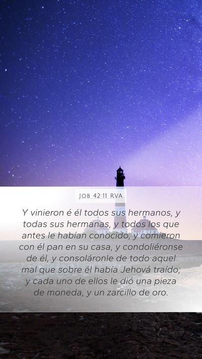 Job 42:11 RVA Bible Verse Image