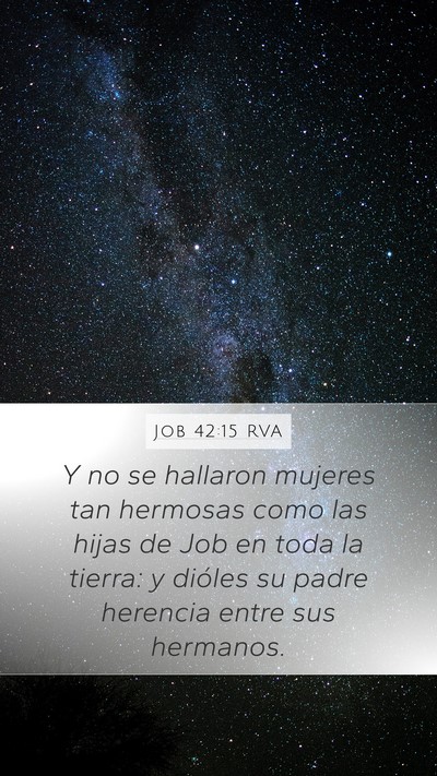 Job 42:15 RVA Bible Verse Image