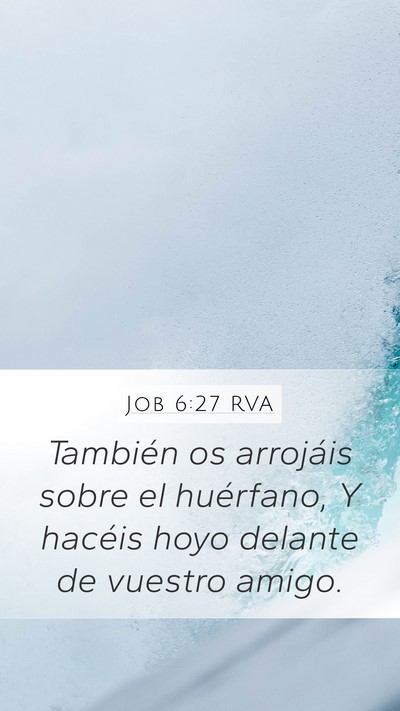 Job 6:27 RVA Bible Verse Image