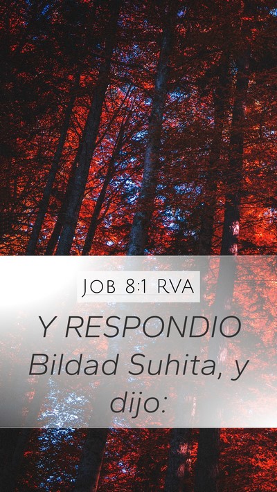 Job 8:1 RVA Bible Verse Image