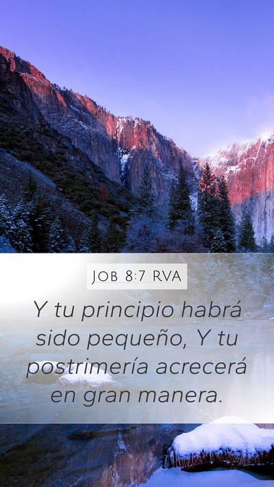 Job 8:7 RVA Bible Verse Image