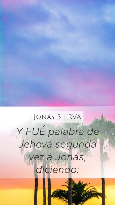 Jonás 3:1 RVA Bible Verse Image