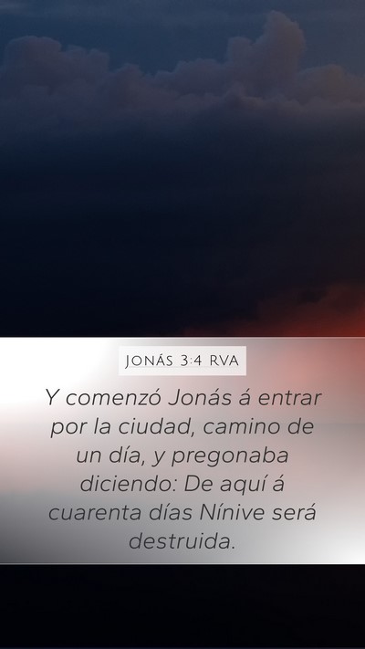 Jonás 3:4 RVA Bible Verse Image