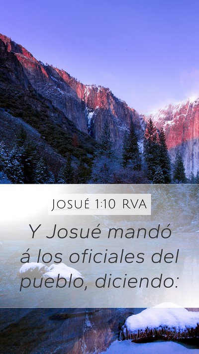 Josué 1:10 RVA Mobile Phone Wallpaper - Y Josué mandó á los oficiales del pueblo, - Mobile Bible Verse Wallpaper