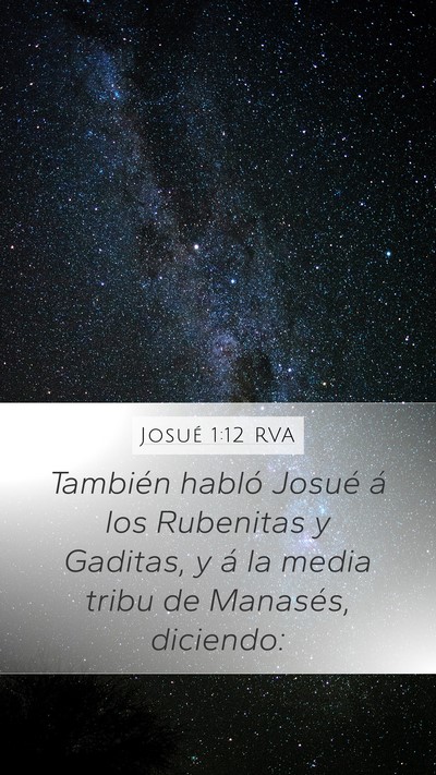 Josué 1:12 RVA Mobile Phone Wallpaper - También habló Josué á los Rubenitas y - Mobile Bible Verse Wallpaper