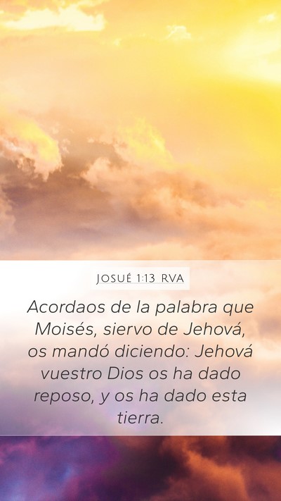 Josué 1:13 RVA Bible Verse Image