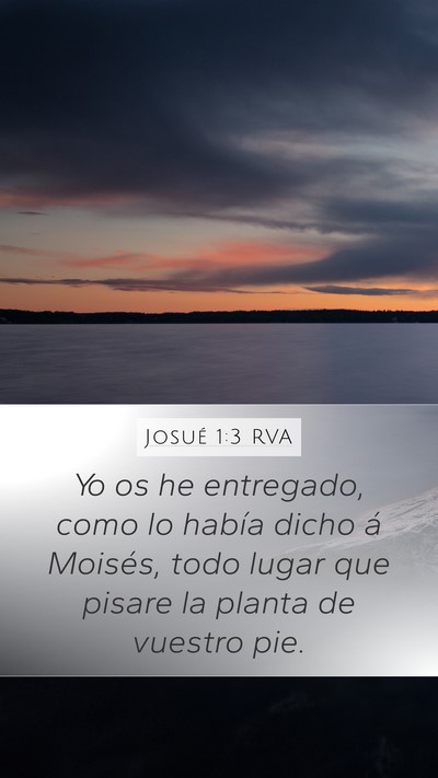 Josué 1:3 RVA Mobile Phone Wallpaper - Yo os he entregado, como lo había dicho á - Mobile Bible Verse Wallpaper