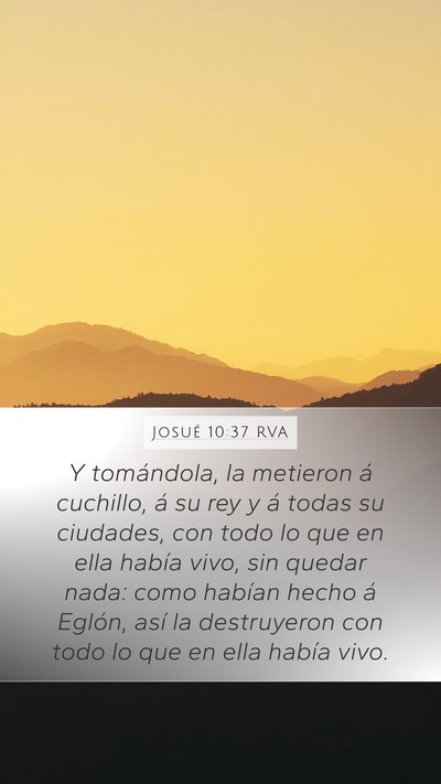 Josué 10:37 RVA Bible Verse Image