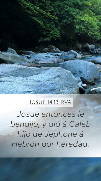 Josué 14:13 RVA Bible Verse Image