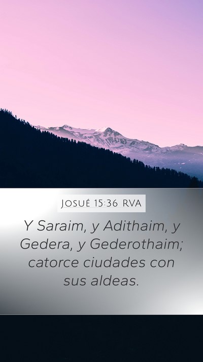 Josué 15:36 RVA Bible Verse Image