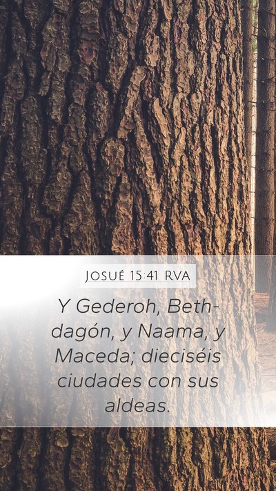Josué 15:41 RVA Mobile Phone Wallpaper - Y Gederoh, Beth-dagón, y Naama, y Maceda; - Mobile Bible Verse Wallpaper