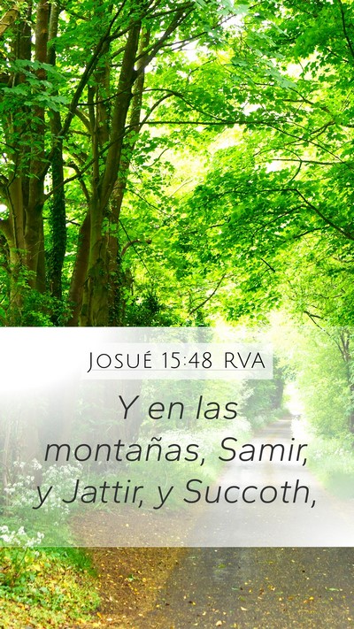 Josué 15:48 RVA Mobile Phone Wallpaper - Y en las montañas, Samir, y Jattir, y - Mobile Bible Verse Wallpaper