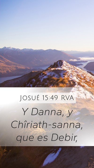 Josué 15:49 RVA Bible Verse Image