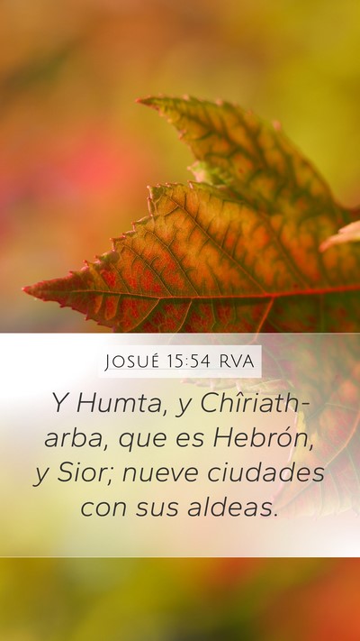 Josué 15:54 RVA Bible Verse Image