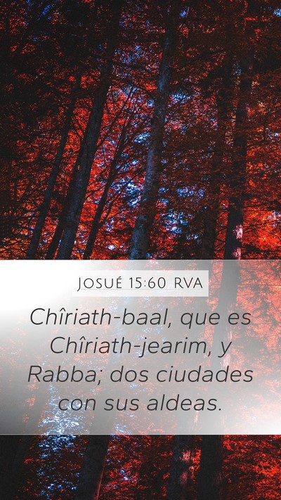 Josué 15:60 RVA Bible Verse Image