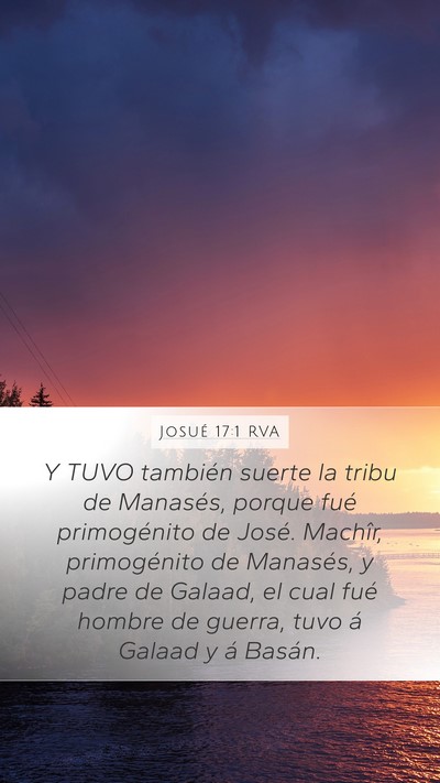 Josué 17:1 RVA Bible Verse Image