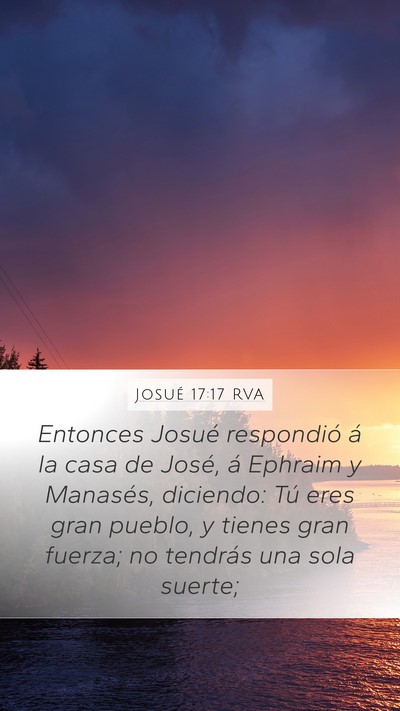 Josué 17:17 RVA Bible Verse Image