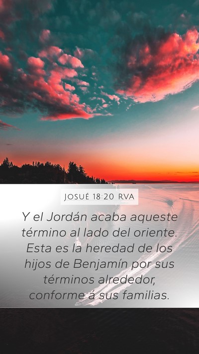 Josué 18:20 RVA Mobile Phone Wallpaper - Y el Jordán acaba aqueste término al lado del - Mobile Bible Verse Wallpaper