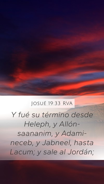 Josué 19:33 RVA Bible Verse Image