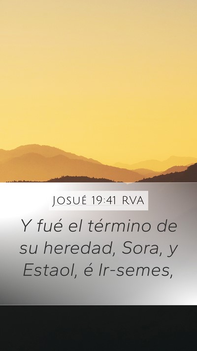 Josué 19:41 RVA Bible Verse Image