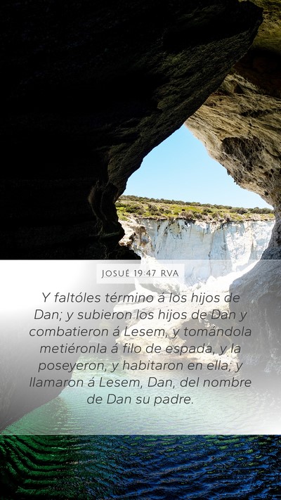 Josué 19:47 RVA Bible Verse Image