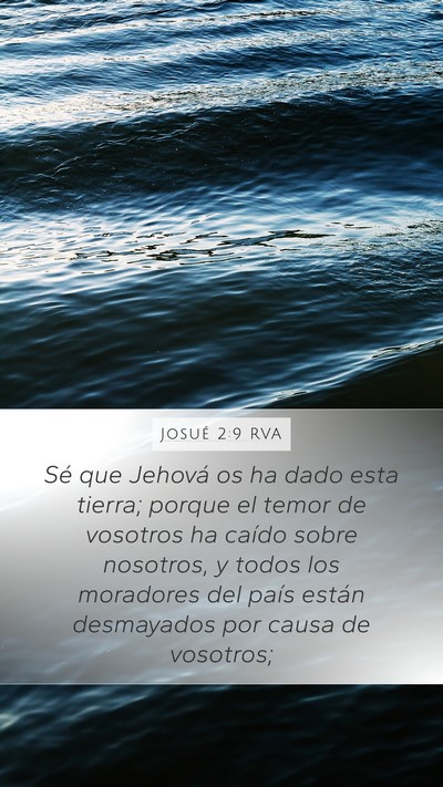 Josué 2:9 RVA Bible Verse Image