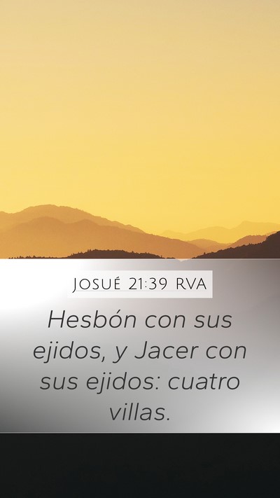 Josué 21:39 RVA Bible Verse Image