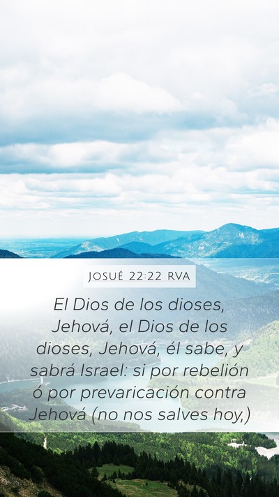 Josué 22:22 RVA Bible Verse Image