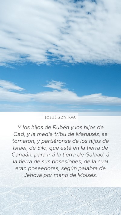Josué 22:9 RVA Bible Verse Image