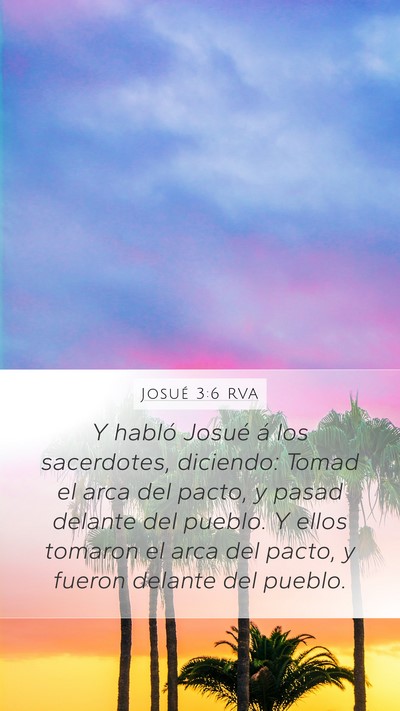 Josué 3:6 RVA Bible Verse Image