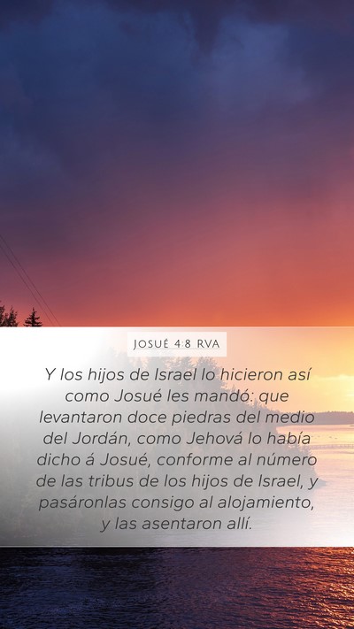 Josué 4:8 RVA Bible Verse Image