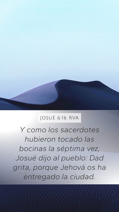 Josué 6:16 RVA Bible Verse Image