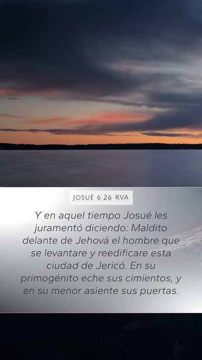 Josué 6:26 RVA Bible Verse Image