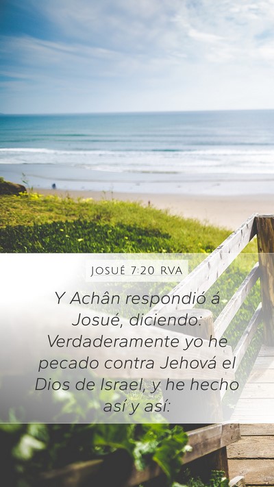 Josué 7:20 RVA Bible Verse Image