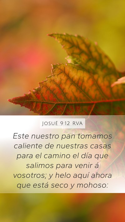Josué 9:12 RVA Mobile Phone Wallpaper - Este nuestro pan tomamos caliente de nuestras - Mobile Bible Verse Wallpaper