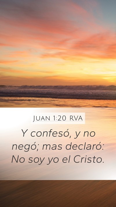 Juan 1:20 RVA Bible Verse Image