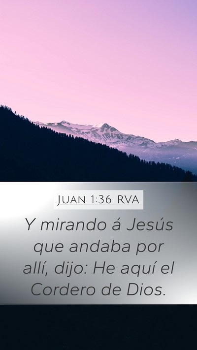 Juan 1:36 RVA Bible Verse Image